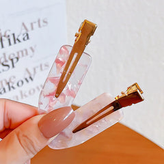 2/3/4Pcs No Bend Bangs Clip Duckbill Clip Simple Seamless Hair Clip Women Acetate Shee close-up view