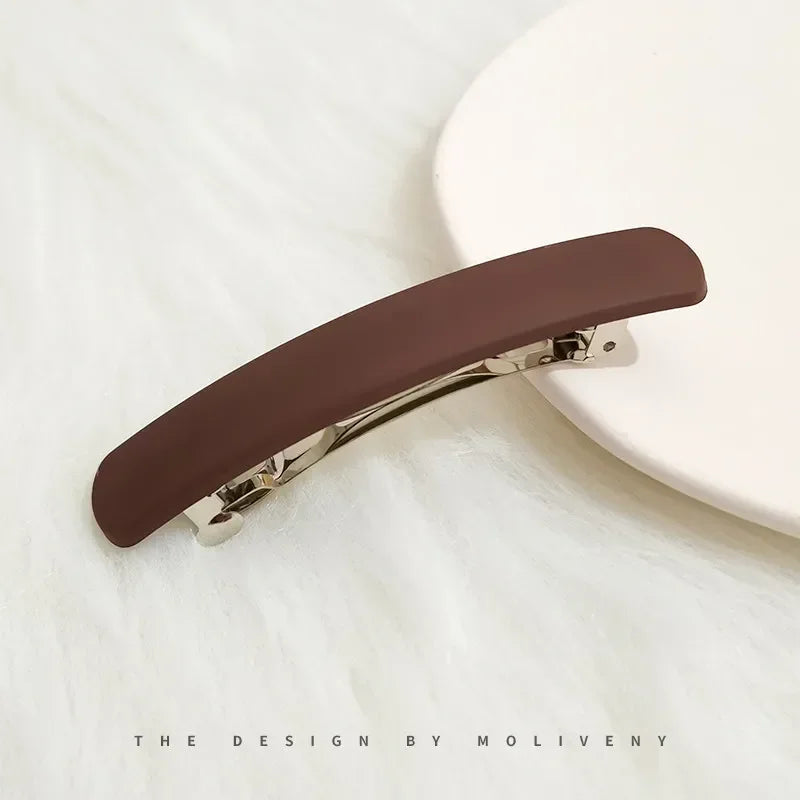Frosted Back of The Head Hair Clips Headdress Female Lady Simple Large Hair Clip Spring Clip Hair Styling Hairpin Korean Fashion