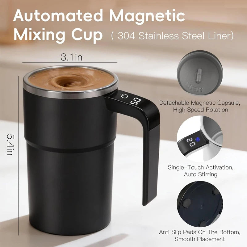 380ML Electric Coffee Self Mixing Mug IP67 Waterproof Coffee Stirring Mug USB Chargin alternate view