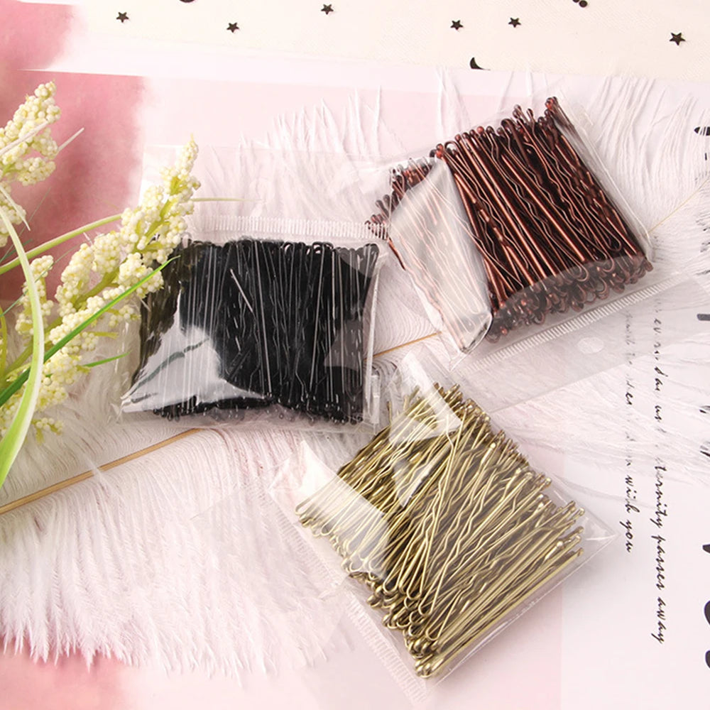 50pcs/set Multi Colors Women Bobby Pins 5cm Hair Clip Lady Hairpins Curly Wavy Grips Hairstyle Hairp