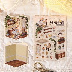 Journal GO Creative 3D Scenes Cartoon Landscape Stickers Spring diy Sticker for Gift C close-up view