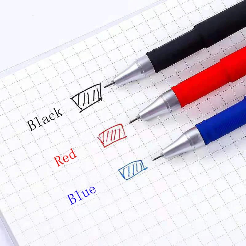 Pens Set Black Blue Red Refill Gel Pen Bullet Tip 0.5mm School detail view