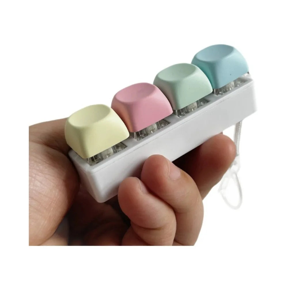 Finger Keyboard Push Pop Game | Stress Relief Desk Toy close-up view