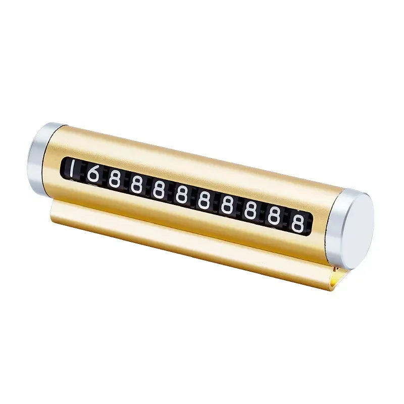 Rotary Metal Car Parking Sign | Universal Phone Number Display alternate view