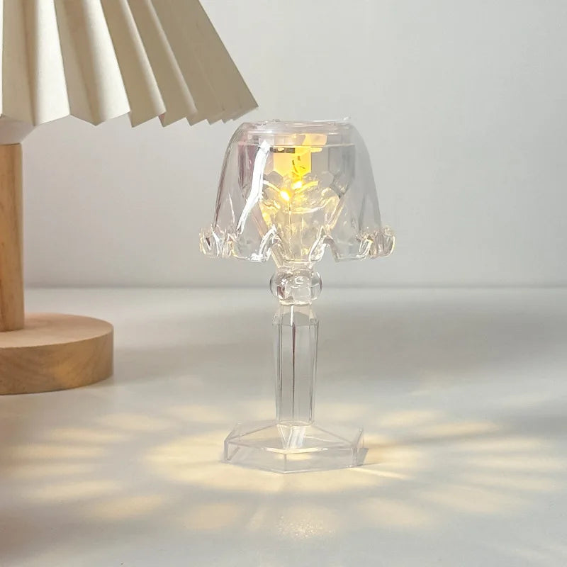 Mini Crystal Table Lamp | Color Changing Battery Night Light for Bedroom Decor lifestyle view
