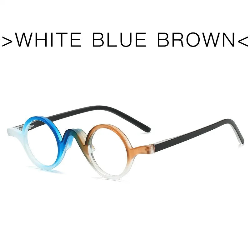 1PCS 26New Reading Glasses Man Woman High Quality Retro Circle Unisex Readers Fashion Trend Color Bl