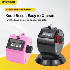 Manual Counter Mechanical Tally Handheld Rotary Clicker Counter | Resettable People C alternate view