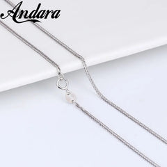 Andara 925 Sterling Silver 3mm Women's Clavicle Necklace Adjustable 16-24 Inch Annive alternate view