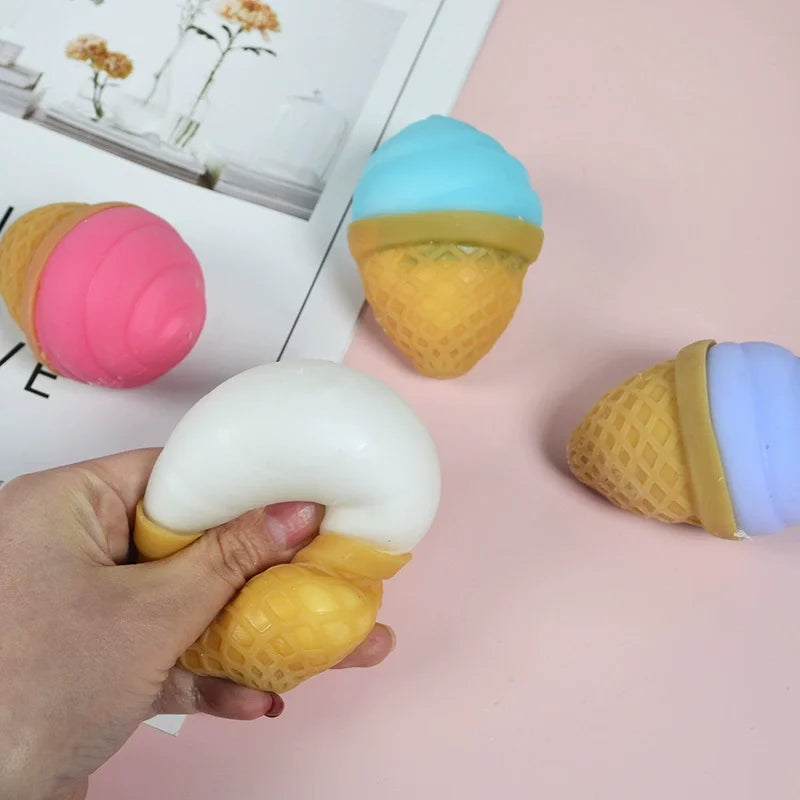 Stress Relief Ice Cream Squeeze Toy | Soft Fidget Ball for Anxiety detail view