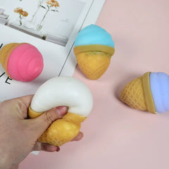 Stress Relief Ice Cream Squeeze Toy | Soft Fidget Ball for Anxiety detail view