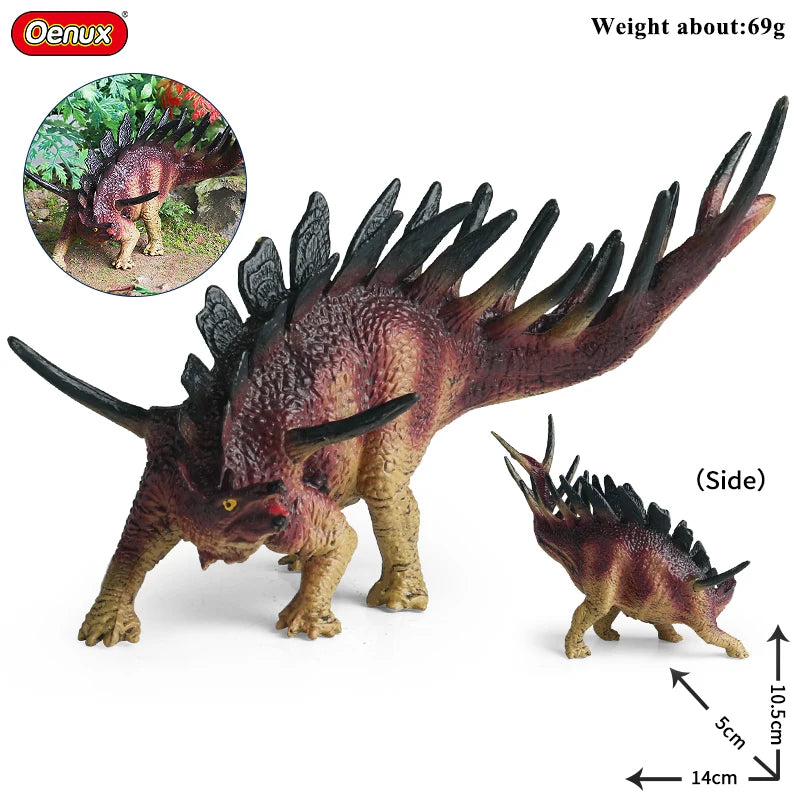 Oenux Jurassic Dinosaurs Action Figures Set | 5 Realistic PVC Models Collection Toy detail view