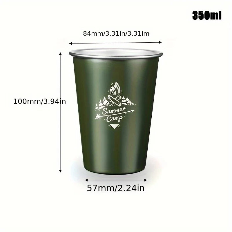 350ml Stainless Steel Beer Mug Outdoor Camping Beer Coffee Cup Milk Mug Hiking Picnic lifestyle view