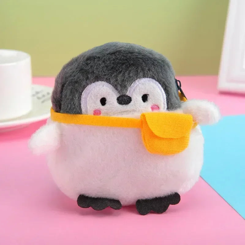 Cute Animal Plush Coin Purse | Zipper Change Purse with Keychain Mini Wallet alternate view