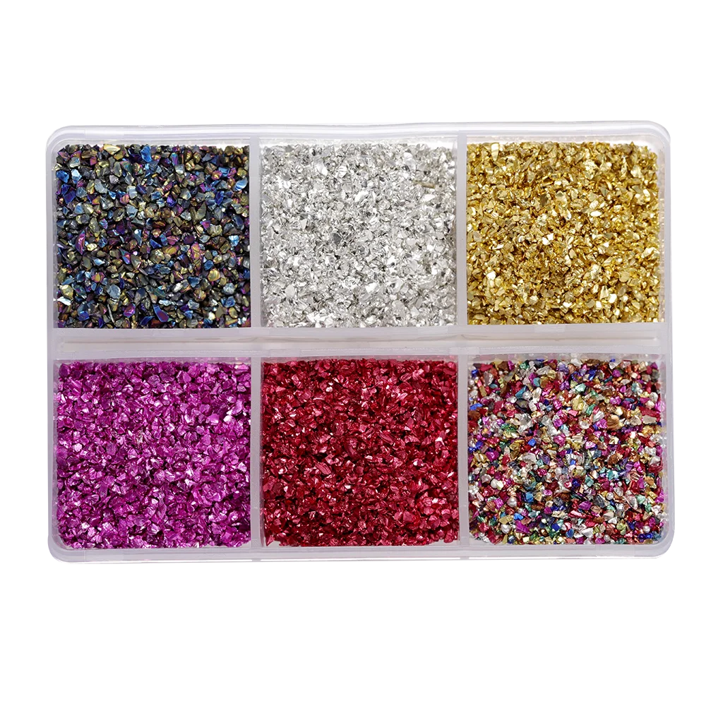 30g/Box Crushed Glass Stones Resin Filling Irregular Broken Stone for DIY Epoxy Resin close-up view