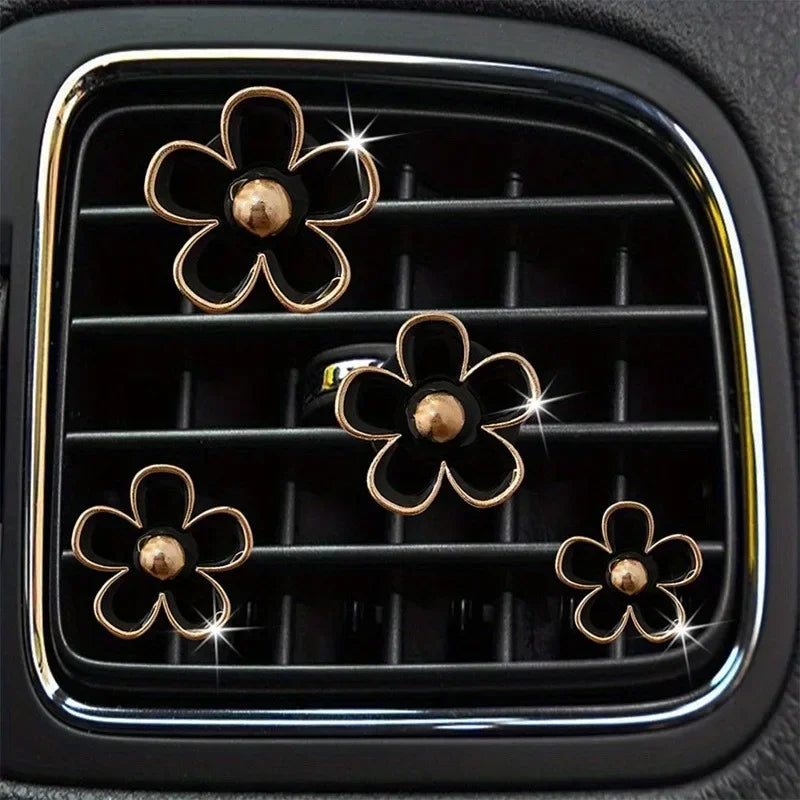 4Pcs/set Car Air Outlet Perfume Clip Cute Flower Aromatherapy Clip Mini Decoration Car I detail view