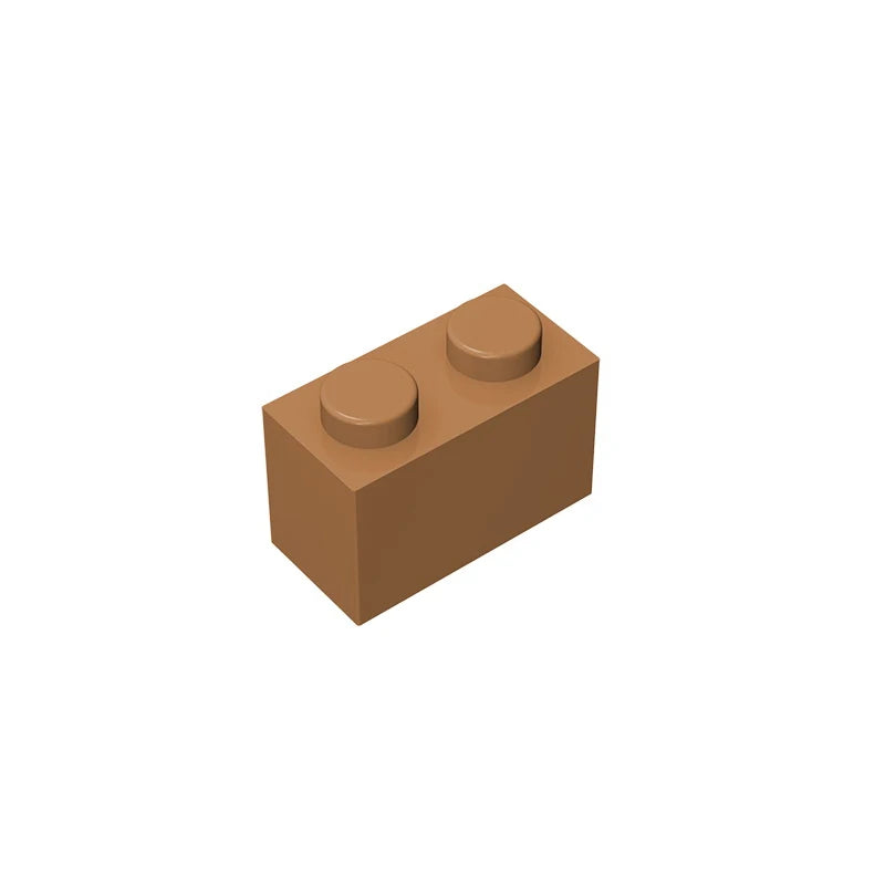 Educational Assemblage Gobricks Brick 1 x 2 without Bottom Tube | Compatible with Lego close-up view