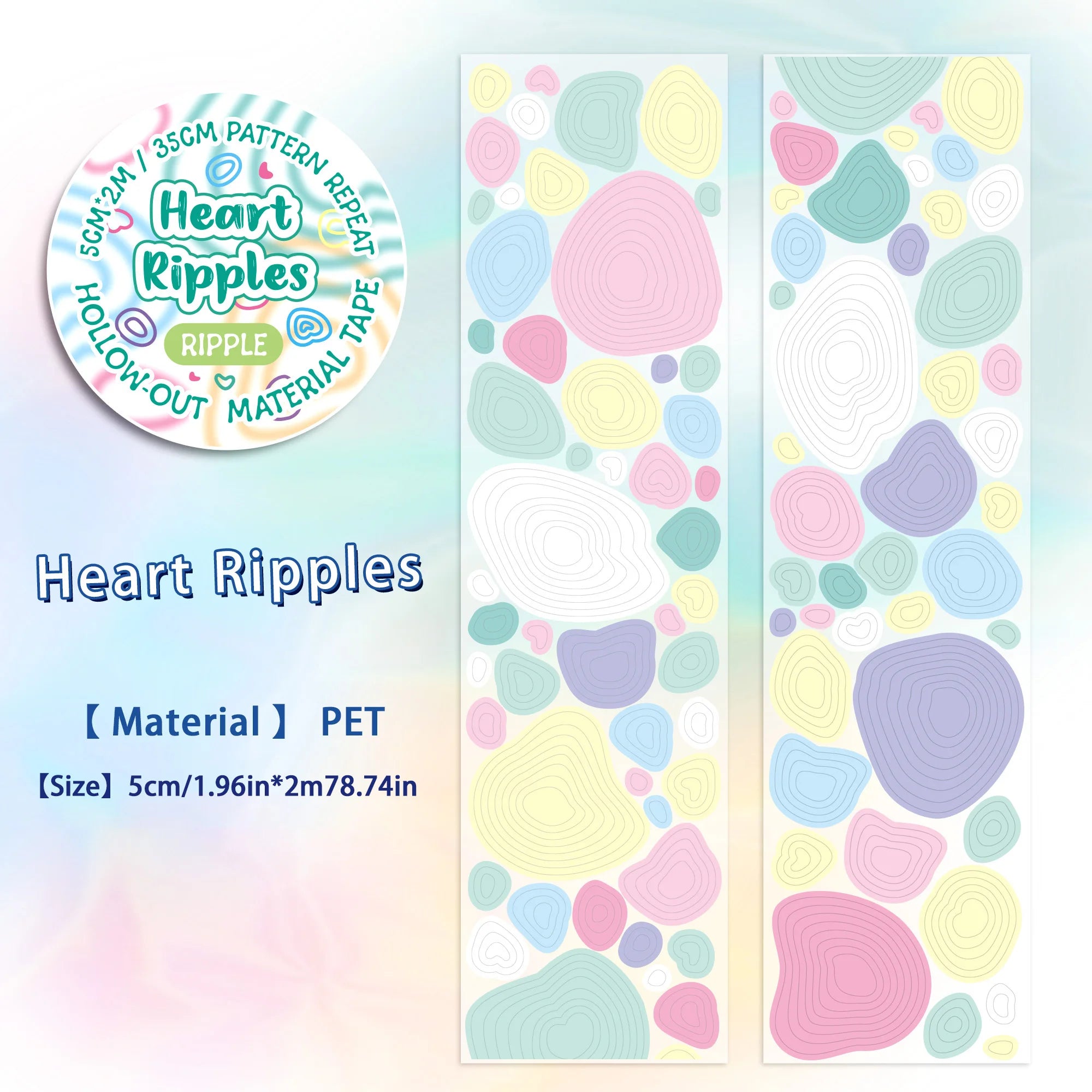 Colorful Star and Heart Die-Cut Stickers | Multi-Layer Hollow Decorative Journal Stic alternate view