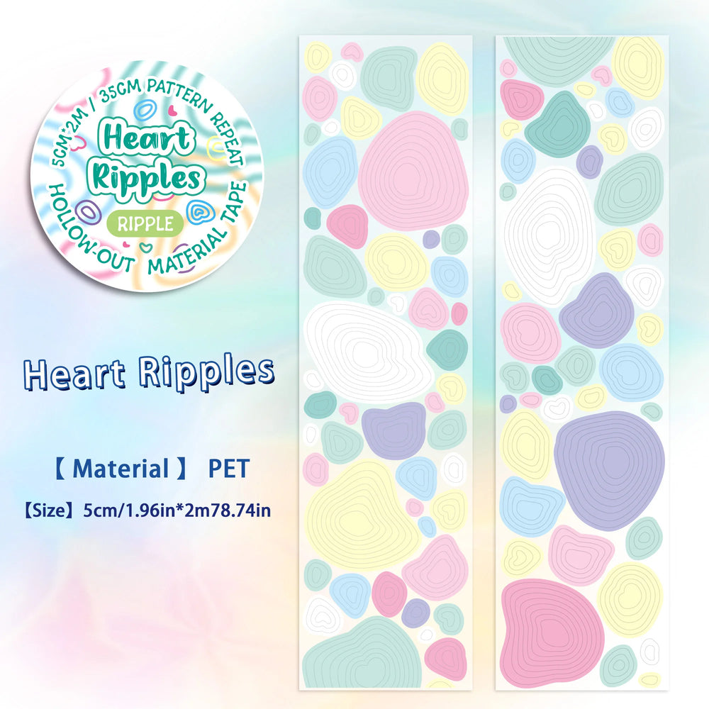Colorful Star and Heart Die-Cut Stickers | Multi-Layer Hollow Decorative Journal Stic alternate view