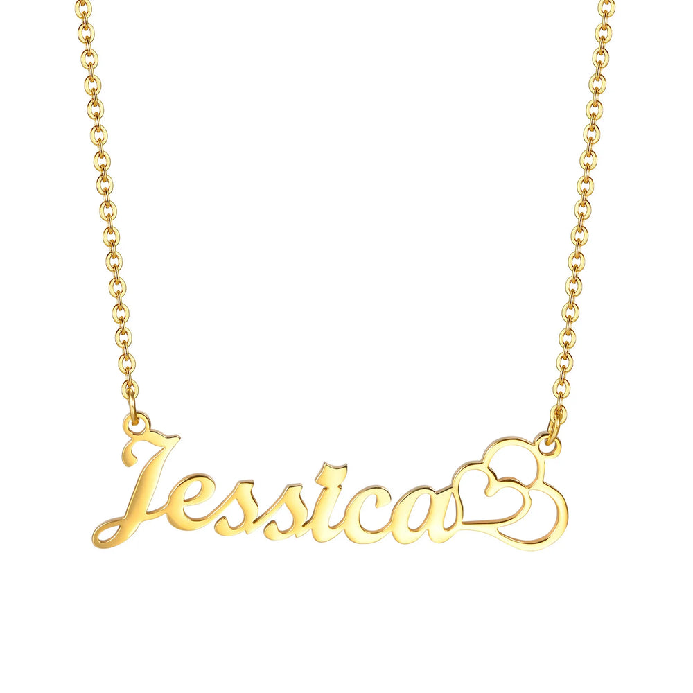 Personalized Name Necklace for Little Girl Boy | Stainless Steel Initial Customized Gift detail view