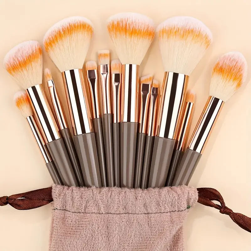 13-Piece Makeup Brush Set | Complete Eye Shadow, Concealer & Powder Brush Kit detail view