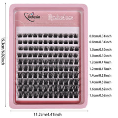 120pcs Lash Clusters Wispy Individual Eyelashes 8-16mm D Curl Fluffy Cluster Lashes Na close-up view