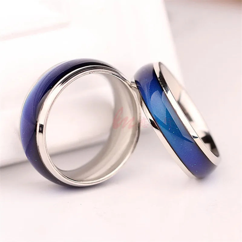 1pc Stainless Steel Mood Ring Changing Color Rings Emotion Feeling Temperature Ring For detail view