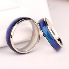 1pc Stainless Steel Mood Ring Changing Color Rings Emotion Feeling Temperature Ring For detail view
