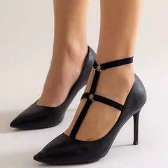 Ingemark Gothic Black Elastic Band Bandage Anklet Bracelet for Women High Heel Summer Ba detail view