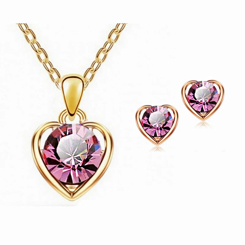 Fashion Silver Color Necklace Earrings Cubic Zirconia Jewelry Sets Elegant Crystal Zi alternate view