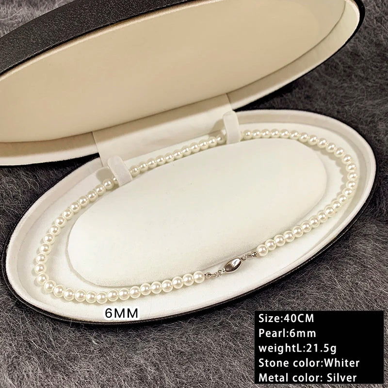 Taoya Imitation Pearl Beaded Necklace | Classic Fashion Jewelry for Women lifestyle view