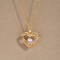 Heart Woman Necklace Birthstone Heart I Love You Jewelry For Wedding Birthday Party M alternate view