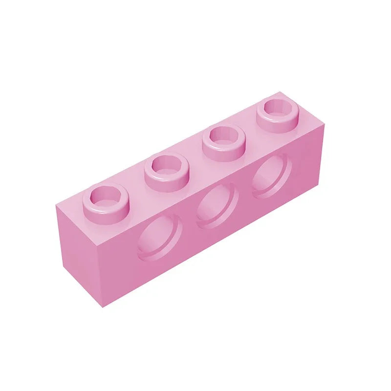 Gobricks GDS-625 Technical Brick 1x4 3-Hole | Compatible with Lego 3701 close-up view