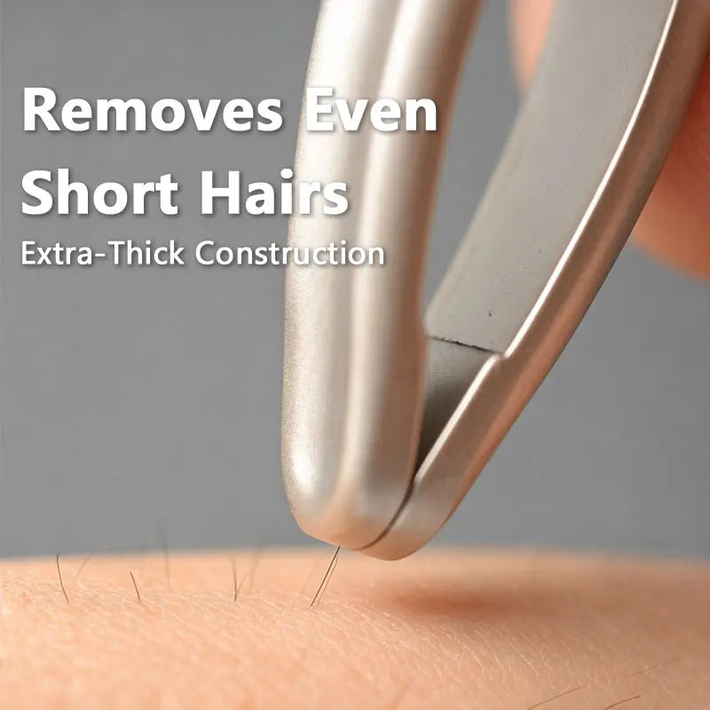 Premium Round Head Tweezers for Eyebrow & Facial Hair Removal Seamless Clips Short Hair Precision Be