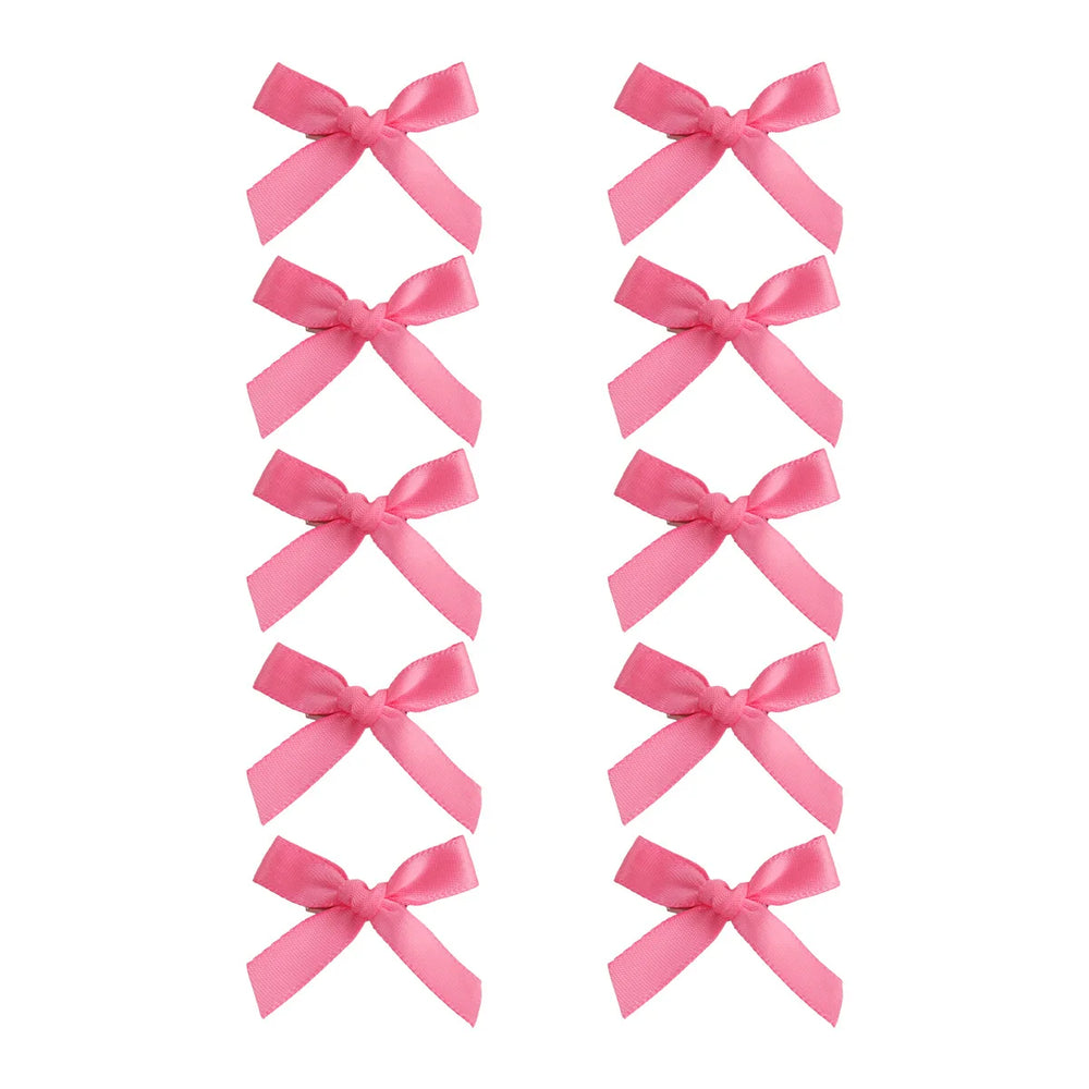 10pcs 4cm Cute Ribbon Bow Hair Clips Girls Korean Style Bowknot Mini Clip Hairpin Bar lifestyle view
