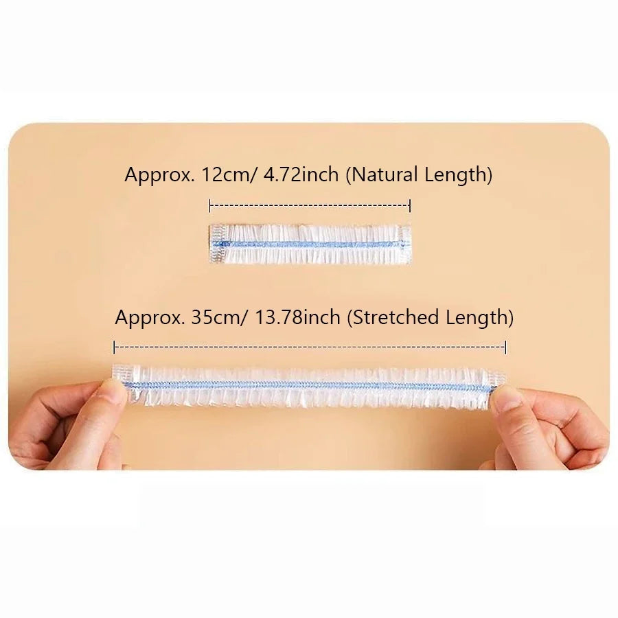 100Pcs Elastic Food Cover Plastic Wrap, Kitchen Storage Accessories Plate Bowl Cove additional angle