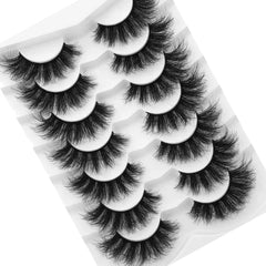7 Pairs Faux Mink Lashes Fluffy False Eyelashes Thick Volume Dramatic Cat Eye Lashes Lon detail view