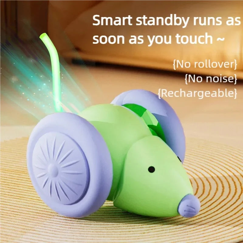 Car Interactive Cat Toy Automatic Teaser Rechargeable Intelligent Obstacle Avoidance alternate view