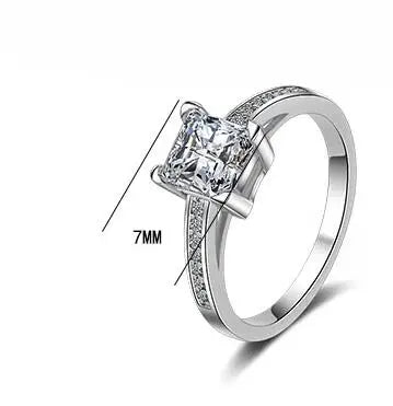 2.2ct Created Red Ruby 925 Sterling Silver Solitaire Engagement Ring for Women Cushion close-up view