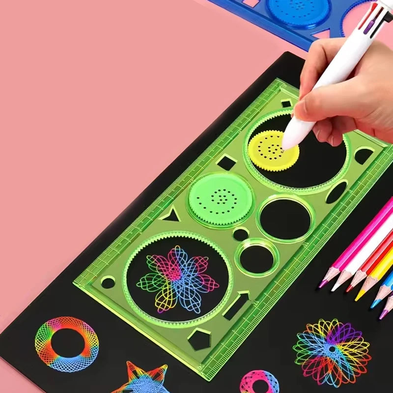 Creative Geometry Spirograph Drawing Stencils Set Painting Template Art Crafts Kids Educational Toy