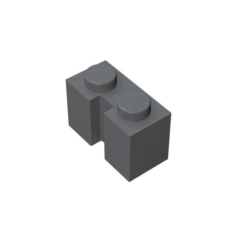Gobricks GDS-798 Brick 1x2 with Groove | Compatible Building Block for DIY Sets detail view