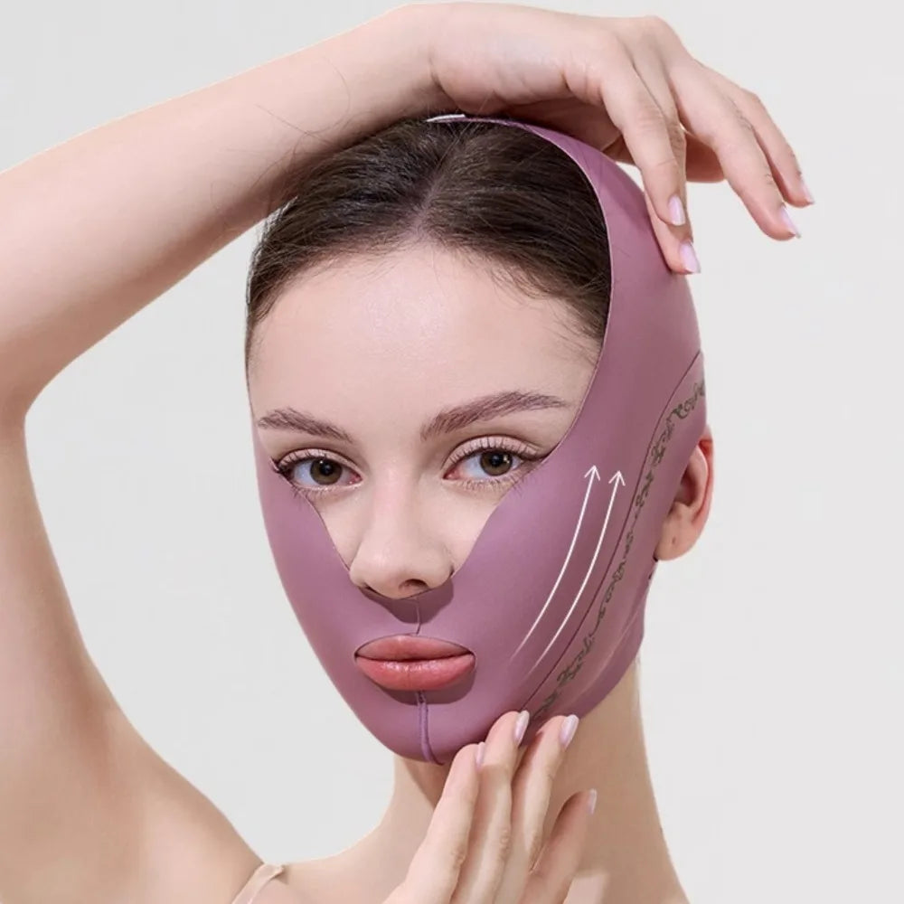 Upgraded Face Slimming Bandage | V Line Face Shaper and Chin Cheek Lifting Belt lifestyle view