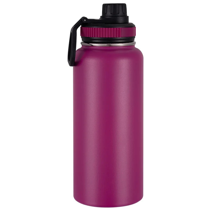 Large Sports Double Wall Stainless Steel Water Drinking Bottle Insulated Mugs Thermos close-up view