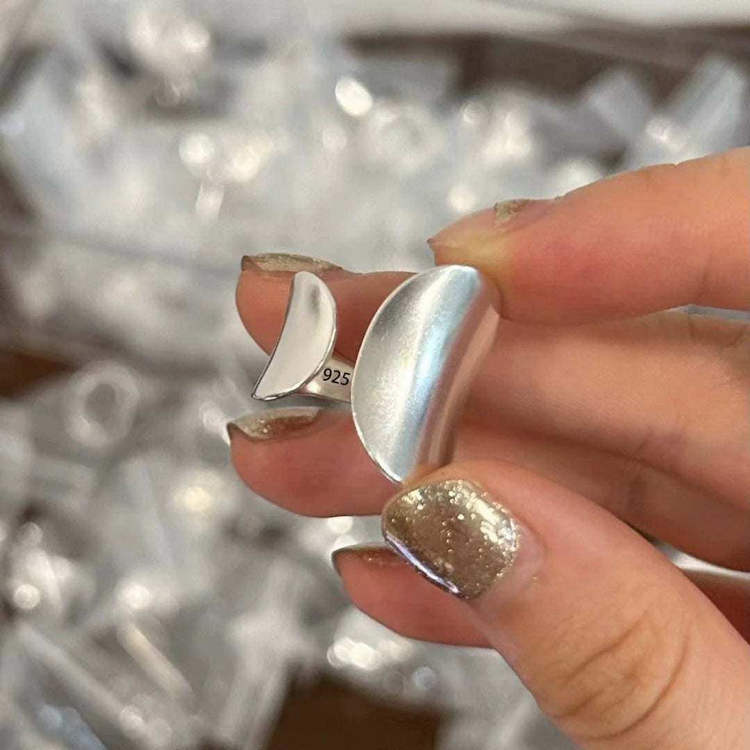 VENTFILLE 925 Sterling Silver Flower Lace Ring Korean Fashion Opening Inlaid CZ Adjustab detail view