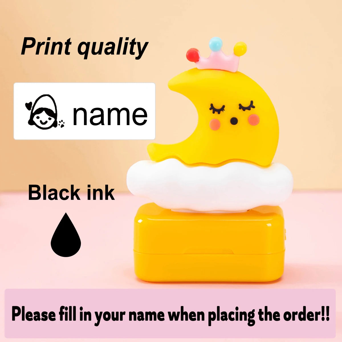 Custom Creative Cartoon Name Stamps | Personalized Seals for School Uniforms and Sign lifestyle view