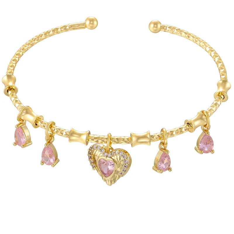 Candy Bracelet Ladies Golden Color Romantic Round Charm Bracelet Ladies Birthday Gi additional angle