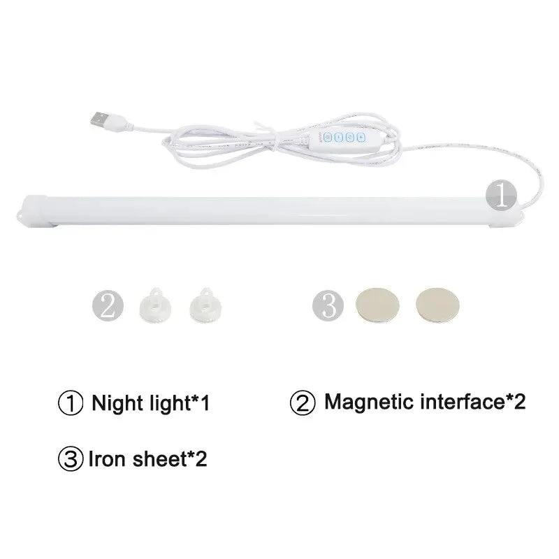 5V USB Under Cabinet LED Light | 3 Color Dimmable Magnetic Night Light detail view