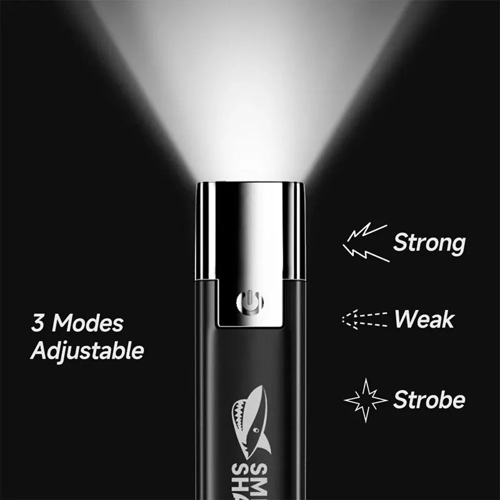 USB Rechargeable LED Flashlight 2 in 1 | Super Bright Mini Torch with Power Bank alternate view