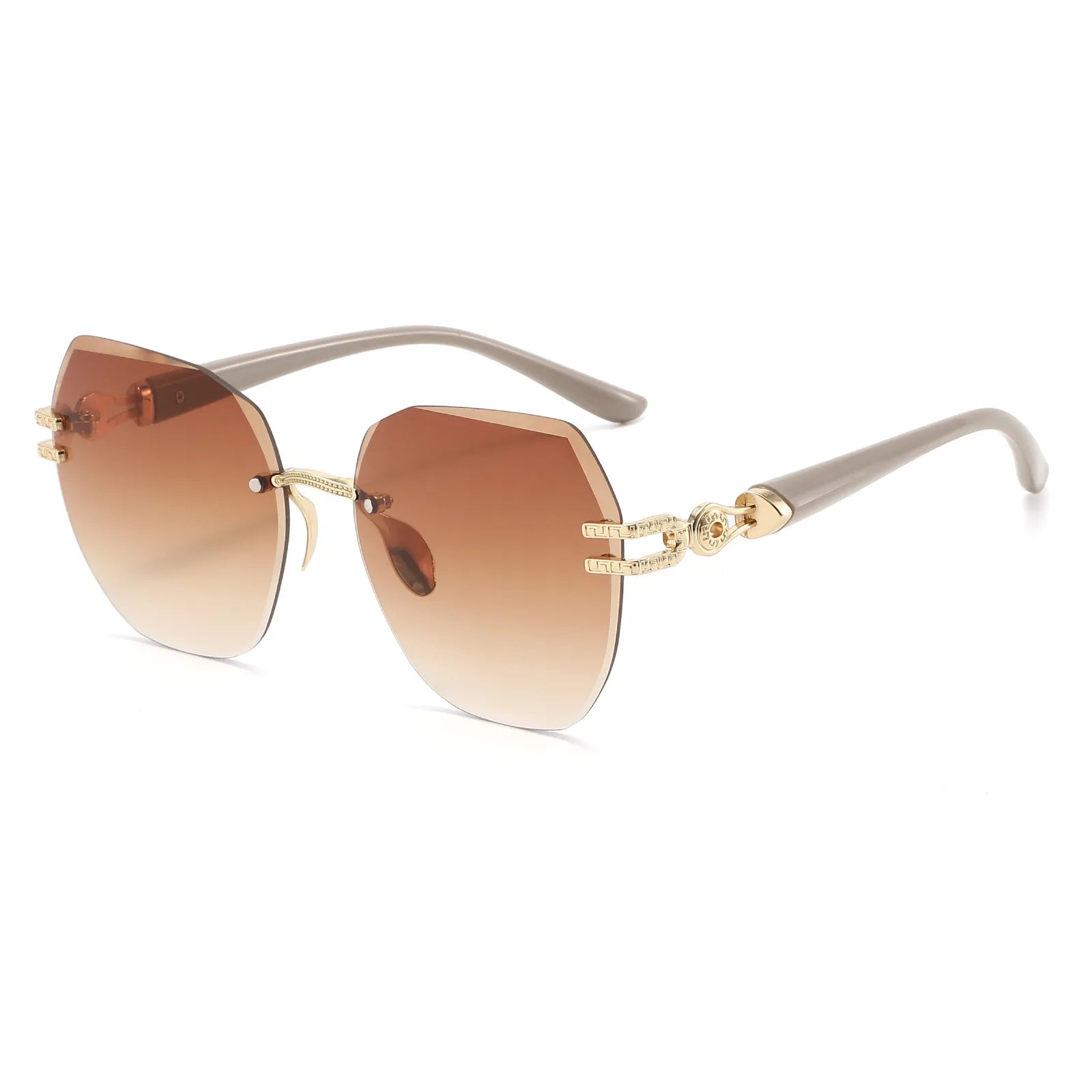 New Model Frameless Sunglasses - Best-selling Large Frame Trendy Street Photography Unframed Sunglasses