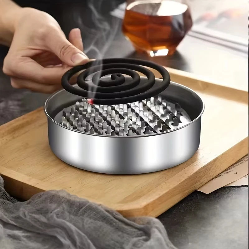 Stainless Steel Mosquito Coil Holder with Lid | Portable Outdoor Mosquito Repellent B lifestyle view