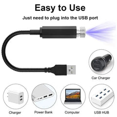LED Car Roof Star Night Light Projector | USB Galaxy Atmosphere Lamp detail view